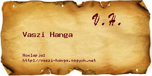 Vaszi Hanga névjegykártya